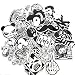 Produktbild Vpsan Vinyl Aufkleber alle verschiedenen Skateboard Snowboard Gepäck Laptop Aufkleber MacBook iPad Aufkleber Bike Fahrrad Auto Vintage Graffiti Pop-Art-Stil Vinyl Aufkleber Pack Mix Lot Top trendige Cool Aufkleber - 60 Stück