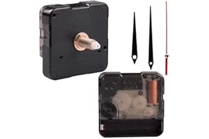 Vitasemcepli Meccanismo Orologio per Sostituire il Movimento al Quarzo di Un Orologio da Muro Pentolo Tavolo Meccanismi Orologi da Parete Silenzioso con Lancette delle Ore Minuti e Secondi (23 mm)