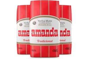 Qumir - Pack de Yerba Mate Amanda Tradicional 1 Kg - 3 Unidades - Total 3 Kg de Yerba Mate
