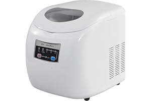 ‎WOLTU WOLTU Eiswürfelmaschine Eiswürfelbereiter, 12kg/24hrs, 3 Eiswürfel-Größen, 2,8 Liter Wassertank, Selbstreinigungsfunktion, Eismaschine Leise Ice Maker ABS, Weiß EM03ws