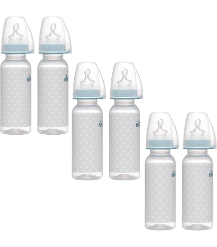 nip Trendy Boy 250 ml, Größe 1 (0-6 Monate) Sauglochgröße M (Milch) Elefant