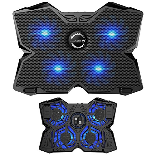 COWEEN USB Kühler für Notebook mit 4 eingebauten Lüfter für 17 Zoll Notebook