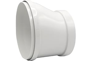 La Ventilazione CRCE1512B Ekscentryczna redukcja rur okrągłych od ø 150 do ø 125 mm, biała