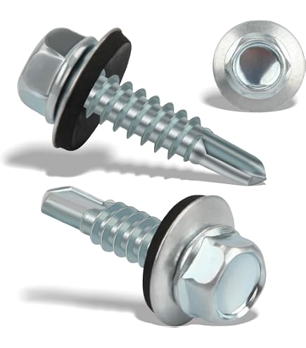 A2 Stainless Steel Self-Drilling Screws With EPDM Sealing Washer - Torx Drive, 4.5mm X 20-65mm (Germany)