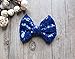 PrettyBoutique 4 Inches Girls Sequin Glitter Sparkle Hair Bow Clip Accessories (Royal Blue)