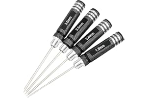 MAKERFIRE Sechskant Schraubendreher Satz 4-teilig | Rc Werkzeug Innensechskant Schraubenzieher Handwerkzeug für Modellbau RC Auto Boot Quadcopter Hubschrauber Multirotor Modelle | 1.5mm | 2mm | 2.5mm | 3mm