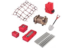 KEEDA Rete per bagagli per auto RC, pala, decorazione per serbatoio del carburante, accessorio per crawler RC 1:10 TRX4 Axial Scx10 D90 (rosso)