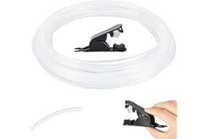 KIGIFT Wąż PTFE 15 m z nożem, 2,5 mm ID × 4 mm OD PTFE Tube wąż teflonowy do drukarki 3D 1,75 mm, wąż teflonowy do serii Bambu Lab i Creality K1/K1 Max/Ender 3V3