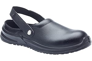 Blackrock Safety Clogs, Steel Toe Cap Crocs, Chef Crocs, Kitchen Clogs, Safety Shoes for Mens and Womens, Sandals - Size 6.5