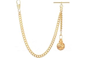 Holy Sins Jewellery Cadena de reloj de bolsillo Albert de color dorado con colgante hueco