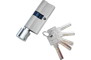 Qrity Blokada cylindryczna Euro 40/40 (80 mm), zamek do drzwi Euro z 5 kluczami, ochrona przed uderzeniami, antywierceniem, blokada drzwi z kluczami, wysokie bezpieczeństwo do drzwi drewnianych, UPVC i kompozytowych