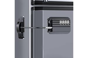 WILNIRY Verbesserte Kühlschrank Kombinations Schloss – Kühlschrankschlösser mit Veränderbarem Passwort für Kinder und Kleinkinder, Sicherheitsschloss, Schubladen und Fenster (A-1 Stück Schwarz)