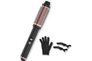 Qingning Värmeborste 3-i-1 | Thermal Brush 38mm Uppvärmd Hårborste för Lockar, Volym, Slätning & Frizzfri Slätning