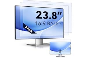IPROKKO 2 Stück 23.8 Zoll Anti-Blaulicht-Displayschutzfolie für Computermonitor, Abnehmbares 16:9-Seitenverhältnis, Blendschutzfolie Augenschutz Schutzfolie