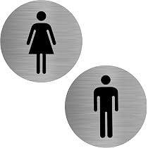 EL000-WC Targhetta in acciaio inox BAGNO DONNA collezione Elegance