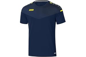 JAKO Men's Champ 2.0 Men's T-Shirt, Size L, Sky Blue/Navy (Pack of 1)