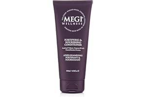 MEGI WELLNESS Fortifying & Nourishing Hair Growth Conditioner – Natural Minoxidil Alternative with Biotin, AnaGain™, SymHair® – For Thinning, Damaged, Dry Hair – Vegan, SLS-Free – Men & Women (200ml)