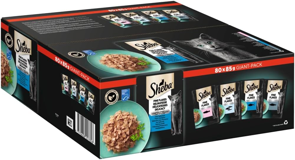 Sheba Delicacy Fishy Flavours in Jelly - Wet Cat Food - 80x 85g