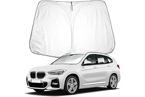 BIXUAN Osłona przeciwsłoneczna kompatybilna z BMW X1 F48 2016-2022, osłona przedniej szyby samochodu, ochrona przed wiatrem na przednią szybę, blokująca promieniowanie UV