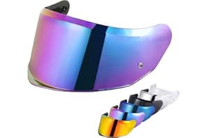 MXJ GEAR Visiere Casque Moto pour FF808 Stream II,Visière de Casque de Protection Contre Le Vent Moto,Accesorios de Protección Facial(Arc-en-Ciel)