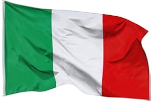 Flagi firmy aricona - flaga Włoch z 2 metalowymi oczkami, odporna na warunki atmosferyczne – flaga narodowa Włoch 90 x 150 cm, trójkolorowy