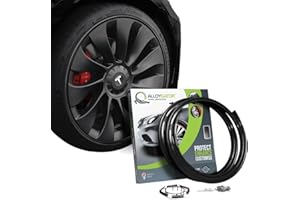 AlloyGator Protection Jantes Voiture Noir – Prévient les Rayures et Éraflures de Bordure | S’adapte aux Jantes 19” | Compatible avec Tous les Véhicules | Installation Sans Colle | 15 Couleurs