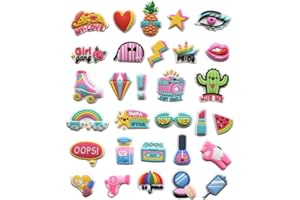 ZOOMPIL Filles Chaussures Breloques, breloques de chaussures de bricolage, boucles de chaussures en caoutchouc souple en PVC, Cadeau Noël ou d'anniversaire pour Filles et Garçons