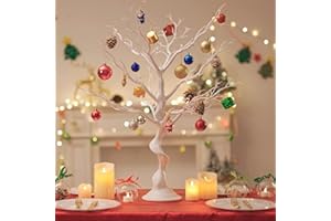 ‎HEWORY Zweige Baum Weihnachten Ostern Hochzeit, Hewory 75cm Weiß KüNstlich Weihnachtsbaum für Weihnachtsdeko Osterdeko, AST AufhäNgen Ostereier Tree für Halloween Christmas Party Tisch Deko