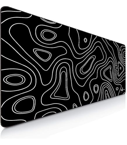 Hystar Extended Gaming Mouse Pad ^^ XXXL 45" X 20" ^^ 5mm Thick, Waterproof Surface, Smooth Polyester Fabric, And Natural Rubber Base ^^ Kawaii Wave - View #3