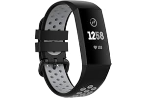MAKACTUA Pasek kompatybilny z Fitbit Charge 4 / Charge 3 / Mężczyźni/Kobiety/Mężczyźni/Kolorowy silikonowy zamiennik Fitness Bransoletka sportowa/Wristband Bransoletki do Fitbit Charge 4/3
