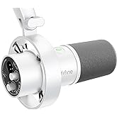 ميكروفون ديناميكي FIFINE Studio XLR، ميكروفون بودكاست USB للكمبيوتر الشخصي للتسجيل المباشر، ميكروفون صوتي XLR/USB، نقر هادئ، مكسب