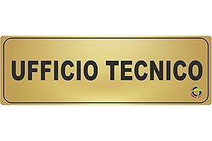 SOCIAL CRAZY TARGHE ADESIVE ORO - ufficio tecnico - Targhette Autoadesive, Impermeabili Lavabili, uffici, Pub, Banche, aziende, ufficio (15X5 CM)