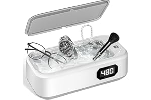 RAVSFBCA Ultraschall-Reinigungsgerät 49000Hz Ultraschallreiniger Brillenreinigungsgerät 640 ml Ultraschallreiniger mit 4 Modi, Ultraschall-Brillenreiniger für Brillen, Schmuck, Zahnersatz, Uhren