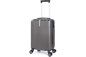 Artebeads Maletas de Viaje Pequeña,Equipaje de Mano Rígida Polipropileno con 4 Ruedas Giratorias y Cierre de Combinación Maleta de Cabina Mini para Niños,Maletas de Viaje Cabina（37 * 22 * 52cm，Gris）