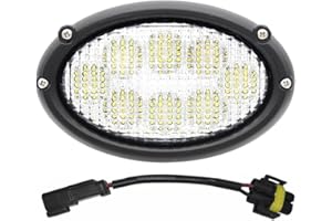 Hooma 40 Vatios Faros Led Ovalados Tractor 12V 24V 3200lm Con Conector Compatible con Massey Ferguson Fendt Challenger