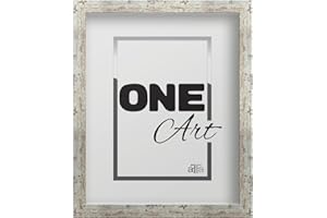 aFFa frames, Hekla, Portafoto in MDF, Facile da pulire, Rettangolo, Con vetro acrilico frontale, Pino sbiancato, 50x70 cm