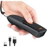 Tera 1300 Kablosuz 1D 2D QR Barkod Okuyucu | Mini Taşınabilir 3in1 (Bluetooth, 2.4G, USB) | Cep Tipi El Tarayıcı | Zaman Damg