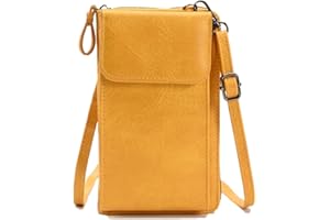 CRSUSUKJ Bolso de Teléfono Móvil para Mujer,Cartera Movil Cuero PU Bolso para Movil,Bolso Bandolera,Bolso para Telefono Movil,Monedero con Ranuras paraTarjeta con correa ajustable para el hombro