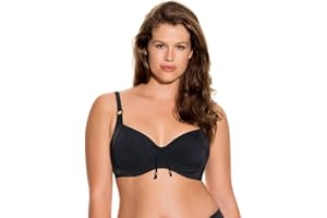 Dorina Damska koszulka bikini Fiji Curves Avec Coques, czarny (Black V00), 70E
