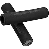 Manopole Bici Spugna,Manopole Spugna,Morbido e Leggero,Antiscivolo Leggero Manopole Protettive Protezioni con Tappi di Copert