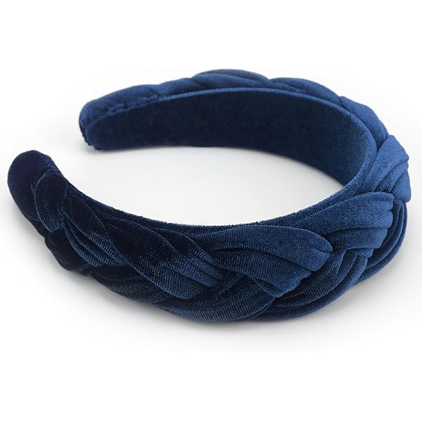 Cerchietto Per Capelli In Raso QinGoo - Fascia Elegante Blu Con Decorazione - Foto 9