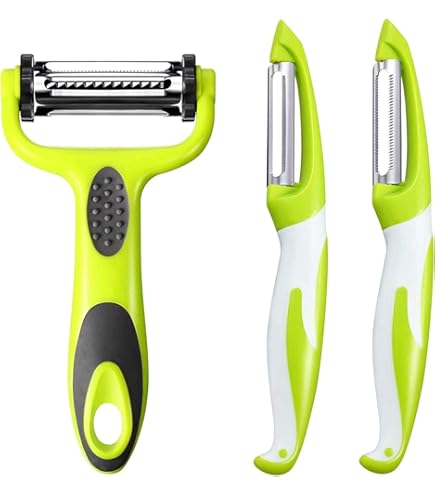 Pelapatate Multifunzione 5 In 1 - Affettatrice, Grattugia Per Frutta E Verdura, Acciaio - Foto 6