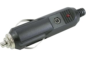 PNI Prise Fiche Mâle Allume Cigare Chargeur LED Voiture 12V Camion, Noire