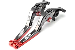 ZESIDIMO Per XADV750 X-ADV 750 2017-2023 X ADV Accessori Moto Leve Freno e Frizione Pieghevoli Estensibili Regolabili (Titanio-rosso)