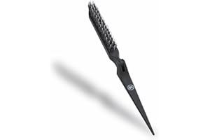 Olivia Garden Expert Style Up - Brosse à cheveux avec poils de sanglier et synthétiques - Noir Mat - Pour chignons, crêpage & volume, améliore la brillance & réduit la casse