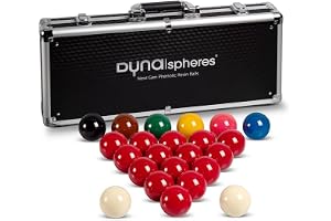 Dynaspheres Phantom Snooker Bollar Fodral 52,4 mm med 22 Kulor och Tillbehör
