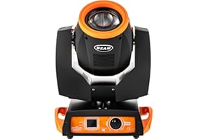 ESYOGEN Moving Head Bühnenbeleuchtun Licht 7R 230W DMX512 16 Kanäle Strahl Bewegliches Kopflicht 17 Gobos RGBW 14 Farben DJ Lights 8 Prismen Scheinwerfer Steuerung Disco Party Lights