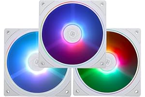 Thermalright TL-S12W-S Ventilador de CPU de 120 mm Ventilador de caja ARGB, conector PWM de 4 pines, ventilador de ordenador silencioso con rodamiento S-FDB, hasta 1500 RPM Ventilador de refrigeración