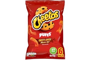 Cheetos Puffs Sweet and Spicy Flamin Hot Multipack Crisps 6x13g