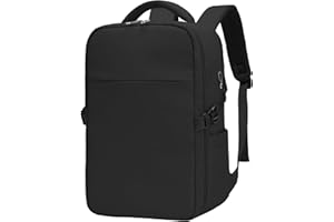 ZHXX Sac à Dos Voyage Cabine Avion Compatible Sac 40x20x25 Ryanair et Sac Cabine Avion 40x30x20 avec Compartiment Laptop 14" Séparé et Poche Étanche Imperméable, Noir